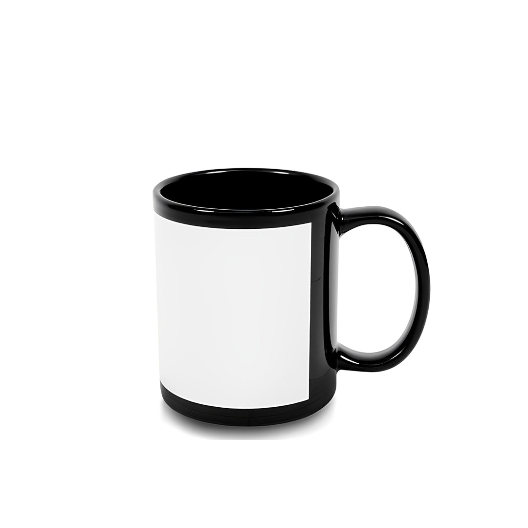 Taza Negra con Parche Sublimable